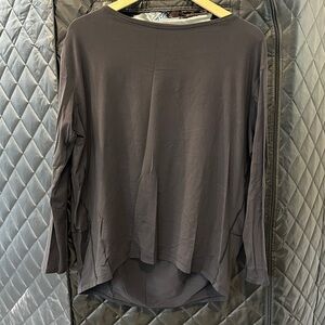 lululemon athletica Charcoal Long Sleeve Blouse